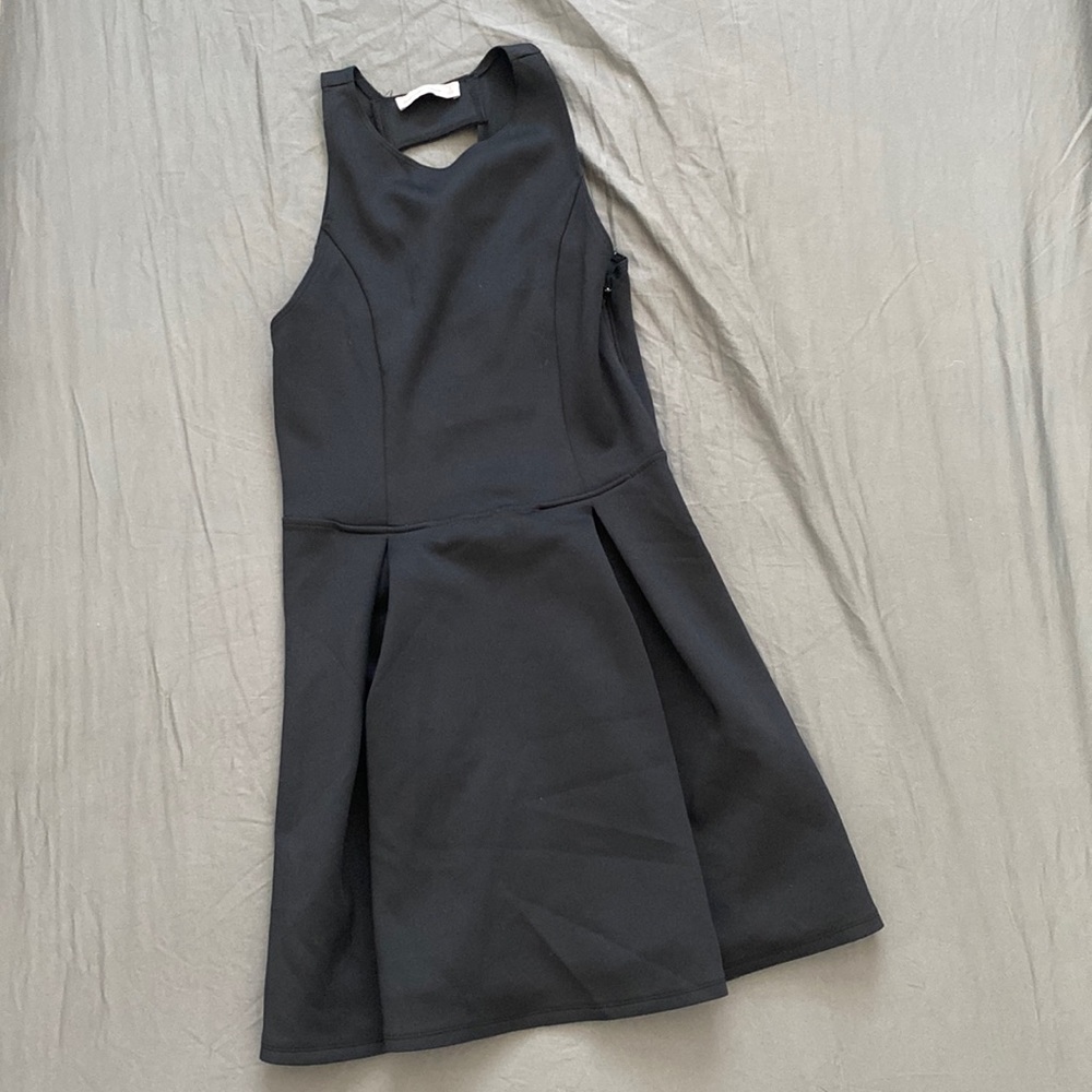 Abercrombie & Fitch black dress with horizontal cutouts on the back.